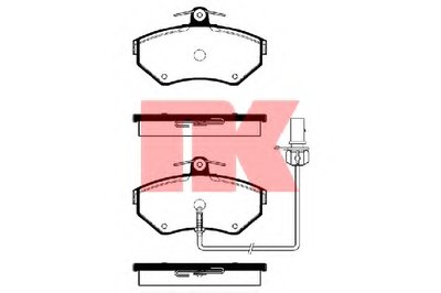 224756 NK Комплект тормозных колодок, дисковый тормоз
