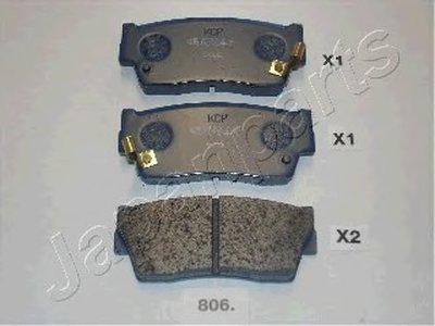 PA806AF JAPANPARTS Комплект тормозных колодок, дисковый тормоз