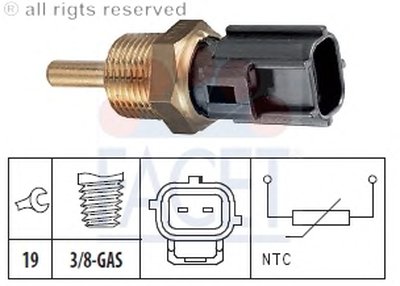 73230 FACET Датчик, температура охлаждающей жидкости; Датчик, температура охлаждающей жидкости; Датчик, температура охлаждающей жидк