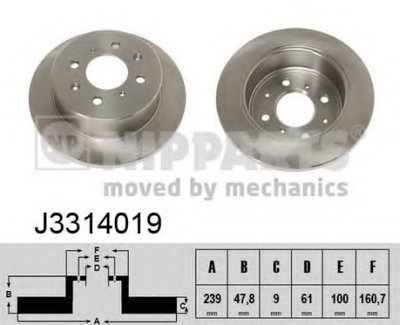 J3314019 NIPPARTS Тормозной диск