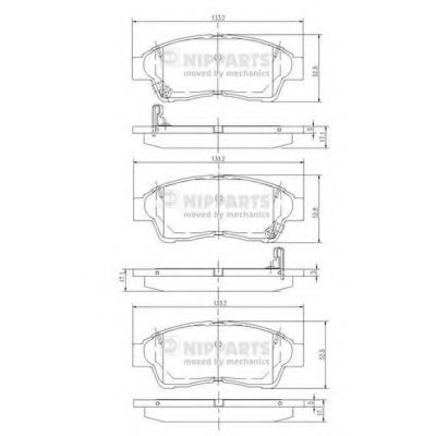 J3602064 NIPPARTS Комплект тормозных колодок, дисковый тормоз