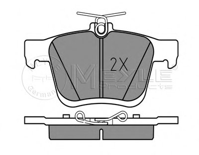 0252500816 MEYLE Комплект тормозных колодок, дисковый тормоз