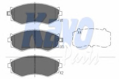 KBP6527 KAVO PARTS Комплект тормозных колодок, дисковый тормоз