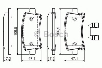 0986494586 BOSCH Комплект тормозных колодок, дисковый тормоз