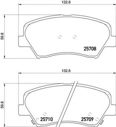 P30073 BREMBO Комплект тормозных колодок, дисковый тормоз