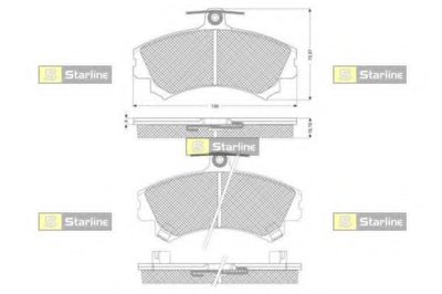 BDS821P STARLINE Комплект тормозных колодок, дисковый тормоз