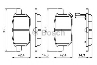 Комплект тормозных колодок, дисковый тормоз BOSCH купить