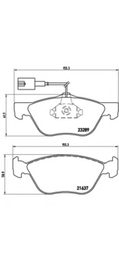 P23077 BREMBO Комплект тормозных колодок, дисковый тормоз