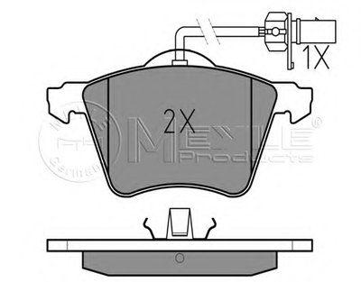 0252341819W MEYLE Комплект тормозных колодок, дисковый тормоз