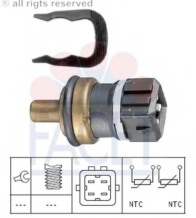 Датчик, температура охлаждающей жидкости; Датчик, температура охлаждающей жидкости; Датчик, температура охлаждающей жидкости FACET купить