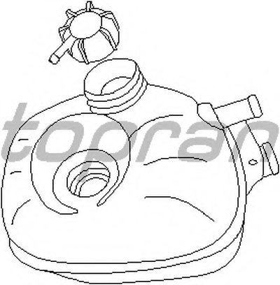 100165 TOPRAN Компенсационный бак, охлаждающая жидкость