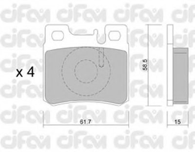 8222030 CIFAM Комплект тормозных колодок, дисковый тормоз