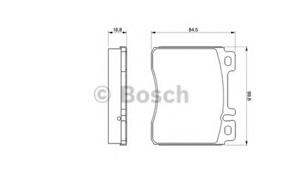 0986460976 BOSCH Комплект тормозных колодок, дисковый тормоз