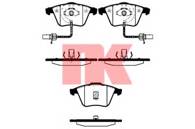 224758 NK Комплект тормозных колодок, дисковый тормоз