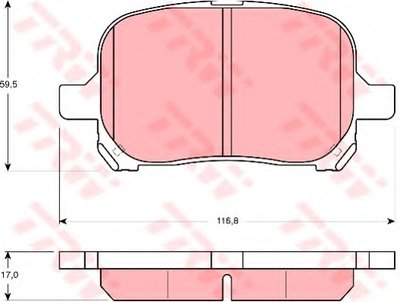 GDB3152 TRW Комплект тормозных колодок, дисковый тормоз