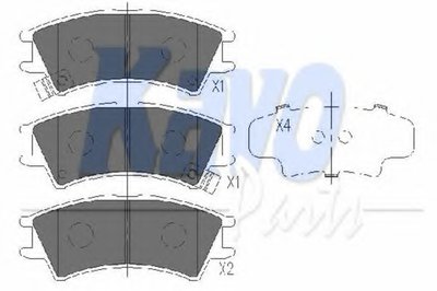 Комплект тормозных колодок, дисковый тормоз KAVO PARTS купить