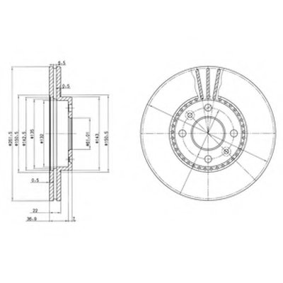 BG2693 DELPHI Тормозной диск