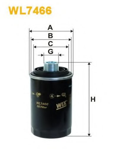 WL7466 WIX FILTERS Масляный фильтр