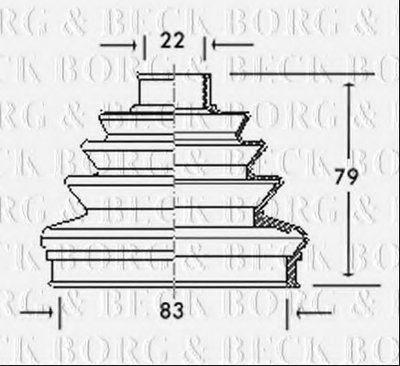 BCB2006 BORG & BECK Пыльник, приводной вал