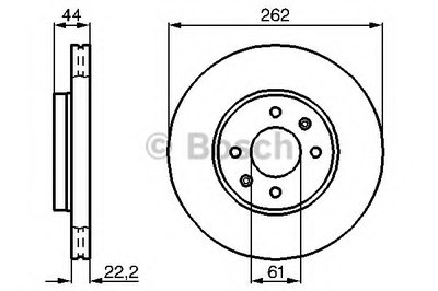 0986478598 BOSCH Тормозной диск