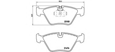 P06043 BREMBO Комплект тормозных колодок, дисковый тормоз