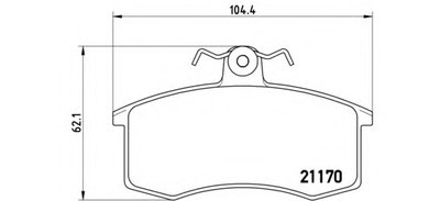 P41003 BREMBO Комплект тормозных колодок, дисковый тормоз