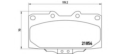 P56034 BREMBO Комплект тормозных колодок, дисковый тормоз