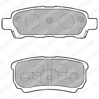 LP1852 DELPHI Комплект тормозных колодок, дисковый тормоз