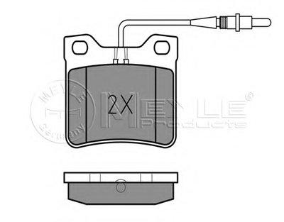 0252190417W MEYLE Комплект тормозных колодок, дисковый тормоз