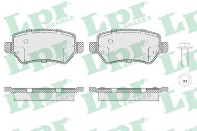 05P1650 LPR Комплект тормозных колодок, дисковый тормоз