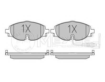 0252568320 MEYLE Комплект тормозных колодок, дисковый тормоз