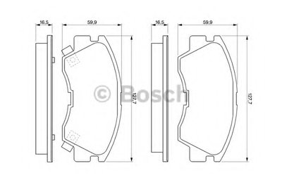 0986460978 BOSCH Комплект тормозных колодок, дисковый тормоз