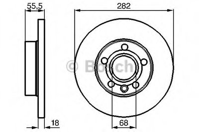 0986479B54 BOSCH Тормозной диск