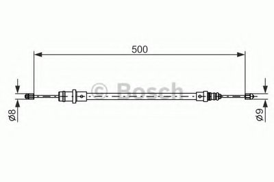 1987477565 BOSCH Трос, стояночная тормозная система