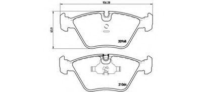 P06012 BREMBO Комплект тормозных колодок, дисковый тормоз