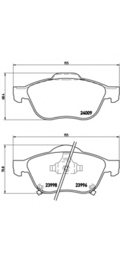 P83043 BREMBO Комплект тормозных колодок, дисковый тормоз