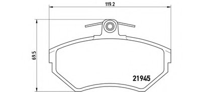 P85042 BREMBO Комплект тормозных колодок, дисковый тормоз