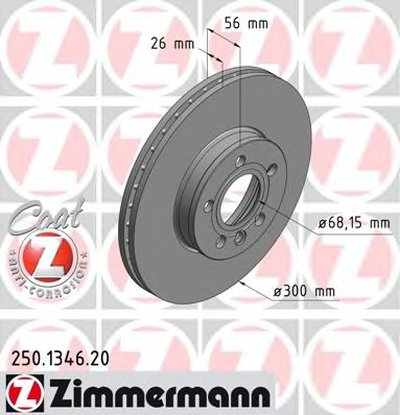 250134620 ZIMMERMANN Тормозной диск