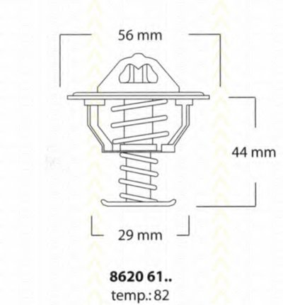 86206182 TRISCAN Термостат, охлаждающая жидкость