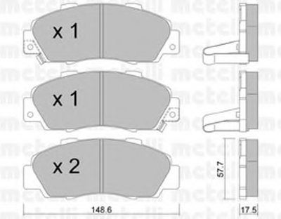 2202980 METELLI Комплект тормозных колодок, дисковый тормоз