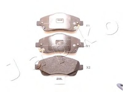 50206 JAPKO Комплект тормозных колодок, дисковый тормоз