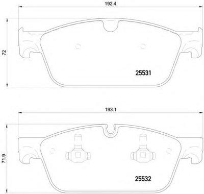 P50112 BREMBO Комплект тормозных колодок, дисковый тормоз