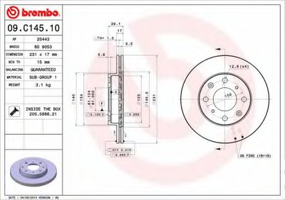 Тормозной диск BREMBO купить