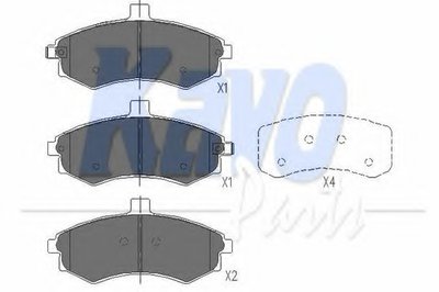 KBP3006 KAVO PARTS Комплект тормозных колодок, дисковый тормоз