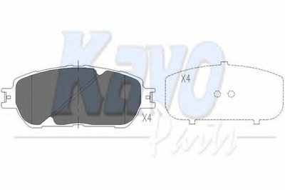 KBP9090 KAVO PARTS Комплект тормозных колодок, дисковый тормоз