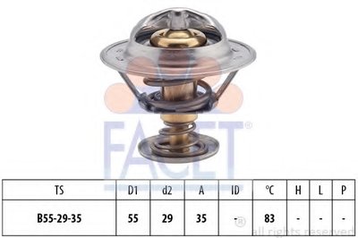 78323S FACET Термостат, охлаждающая жидкость