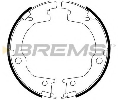 GF0803 BREMSI Комплект тормозных колодок, стояночная тормозная система