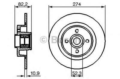 0986479277 BOSCH Тормозной диск