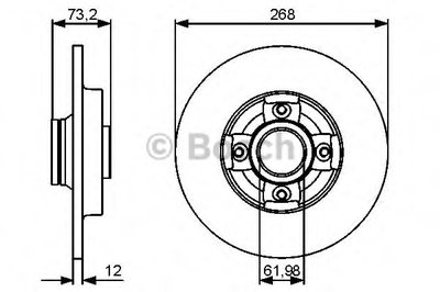 0986479387 BOSCH Тормозной диск