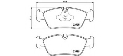 P06035 BREMBO Комплект тормозных колодок, дисковый тормоз